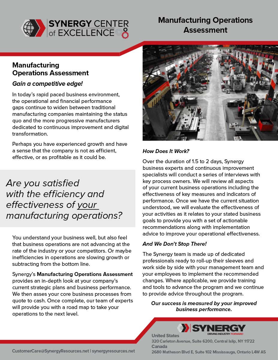 Manufacturing Operations Assessment